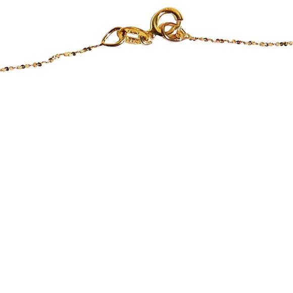 Coral Tin Cup - Red-Orange Coral with White Pearl on Gold Chain - Picture 2 of 4